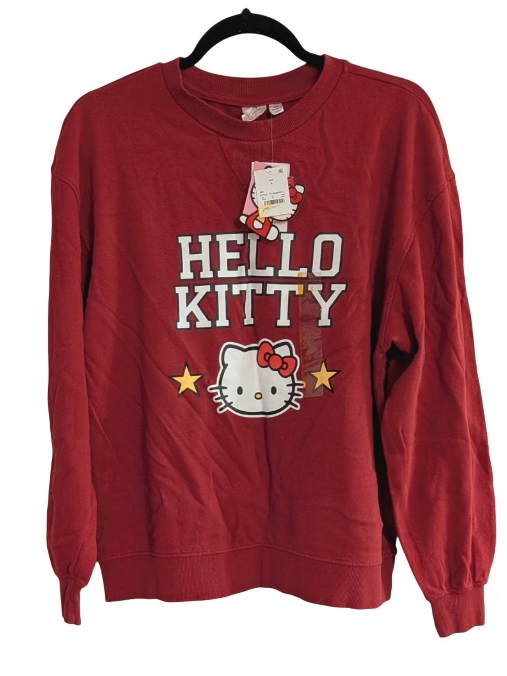 Hello Kitty Sanrio Women's Red Crewneck Sweatshirt Size S NWT